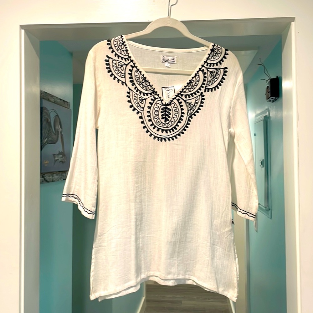 NWT coverup or blouse. Never been worn. 100% cotton.